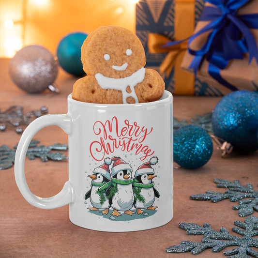 Cute Christmas Penguins - Perfect Christmas Gift - Christmas spirit - Ceramic Mug 11oz